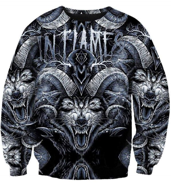 In Flames Hoodies - Pullover Black Hoodie