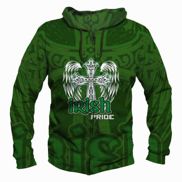 Irish Hoodies - Pullover Green Hoodie