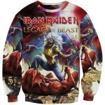Iron Maiden 3D Print Pullover Unisex Rock Music Band Sweatshirt