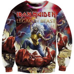 Iron Maiden 3D Print Pullover Unisex Rock Music Band Sweatshirt