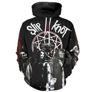 Iron Maiden Slip Knot 3D Hoodie Rock Band Metallic Sweatshirt Hooded Pullovers