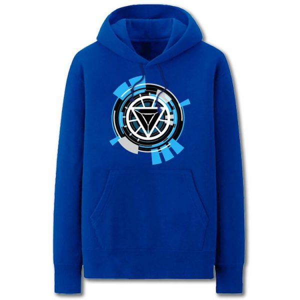 Iron Man Hoodies - Solid Color Iron Man Repulsor TechNode Icon Fleece Hoodie