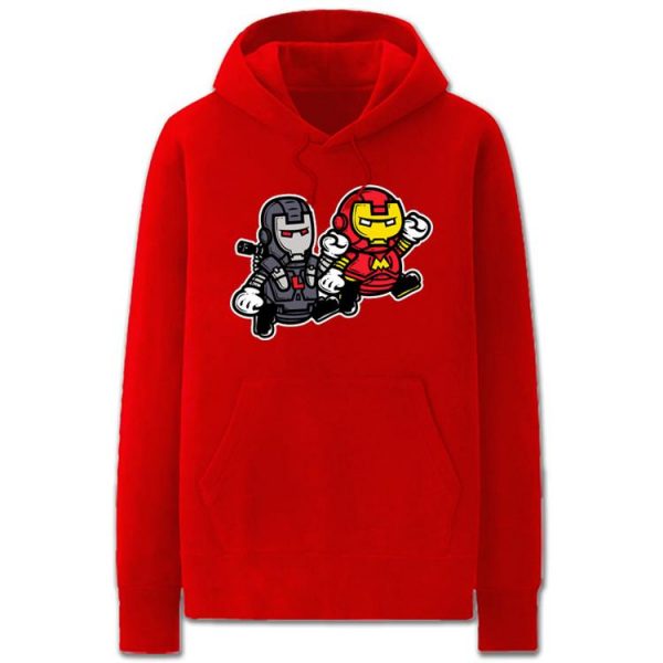 Iron Man Hoodies - Solid Color IronMan Robot Cartoon Style Cute Fleece Hoodie
