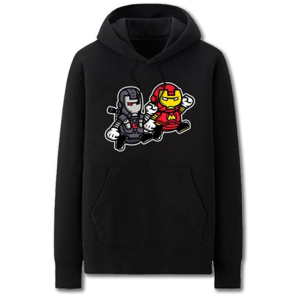 Iron Man Hoodies - Solid Color IronMan Robot Cartoon Style Cute Fleece Hoodie