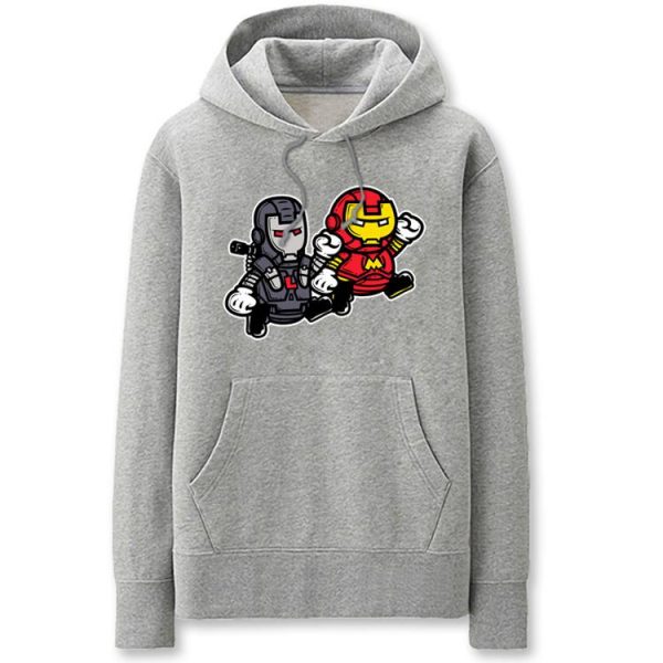 Iron Man Hoodies - Solid Color IronMan Robot Cartoon Style Cute Fleece Hoodie