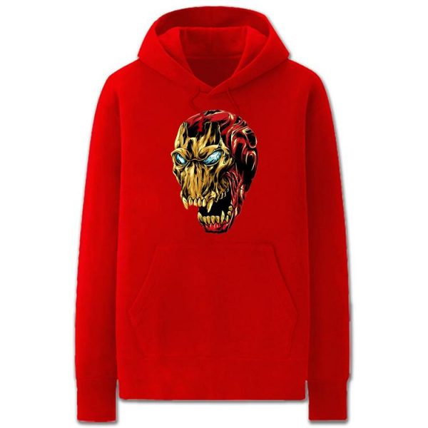 Iron Man Hoodies - Solid Color IronMan Terror Style Fleece Hoodie