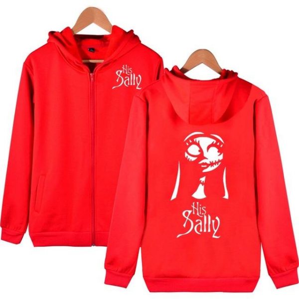 Jack and Sally Couple Zipper Hoodies Halloween The Nightmare Before Christmas Jackets