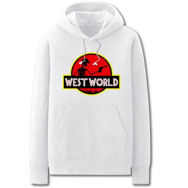 Jurassic Park and Westworld Hoodies - Solid Color Jurassic Park and Westworld Fleece Hoodie