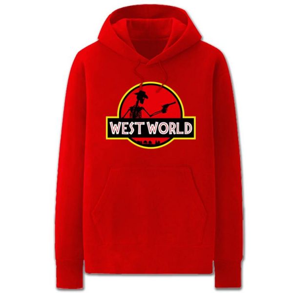 Jurassic Park and Westworld Hoodies - Solid Color Jurassic Park and Westworld Fleece Hoodie