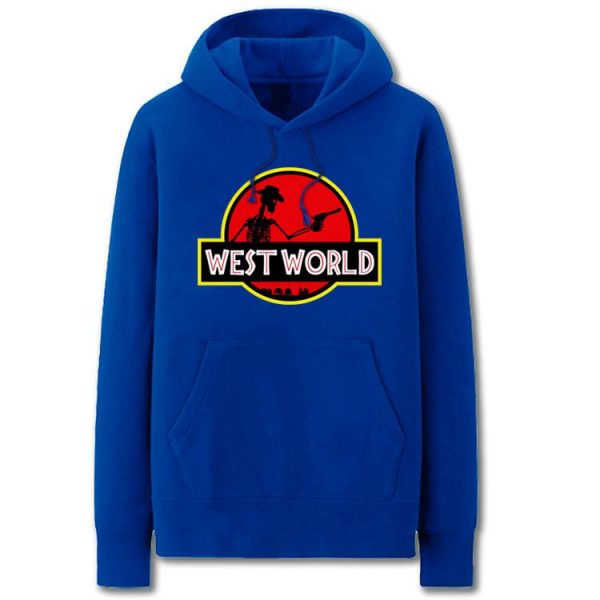 Jurassic Park and Westworld Hoodies - Solid Color Jurassic Park and Westworld Fleece Hoodie