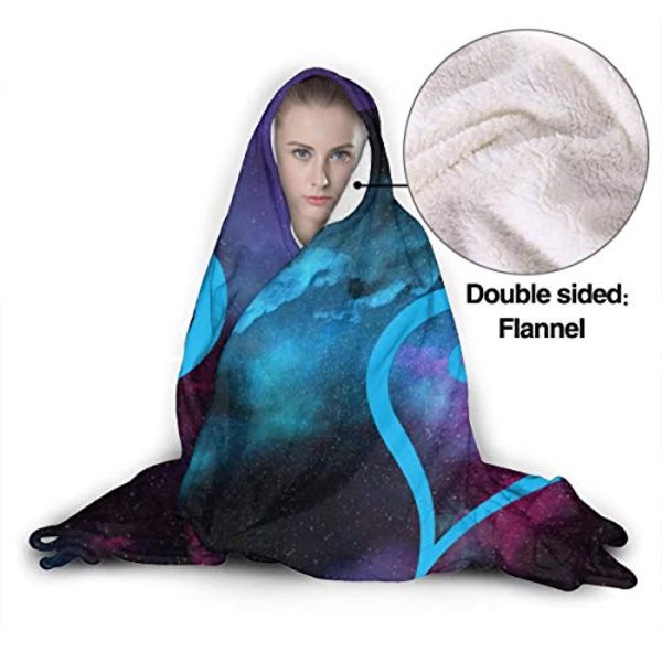 Kingdom Hearts Blanket Wearable Sherpa Fleece Flannel Hooded