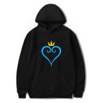Kingdom Hearts Girls Crown and Blue Heart Printed Multicolor Hoodie