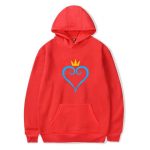 Kingdom Hearts Girls Crown and Blue Heart Printed Multicolor Hoodie