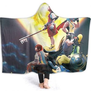 Kingdom-Hearts Hooded Blanket - Flannel Blanket