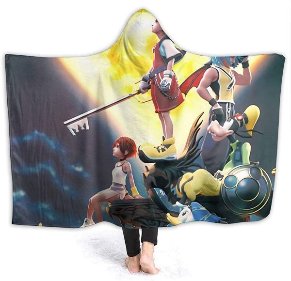 Kingdom-Hearts Hooded Blanket - Flannel Blanket