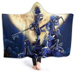 Kingdom-Hearts Hooded Blanket - Flannel for Bed Sofa Lightweight Blanket