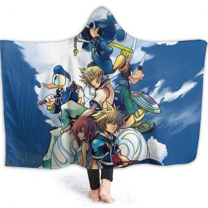 Kingdom-Hearts Hooded Blanket -  Flannel Sofa Lightweight Blanket