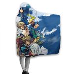 Kingdom-Hearts Hooded Blanket -  Flannel Sofa Lightweight Blanket