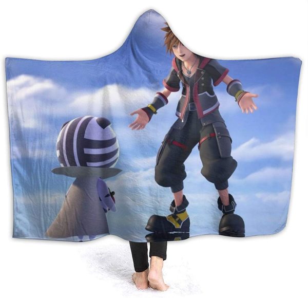 Kingdom-Hearts Hooded Blanket - Soft Flannel Blanket