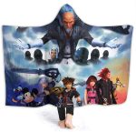 Kingdom-Hearts Hooded Blanket - Soft Flannel for Bed Sofa Lightweight Blanket