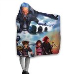 Kingdom-Hearts Hooded Blanket - Soft Flannel for Bed Sofa Lightweight Blanket