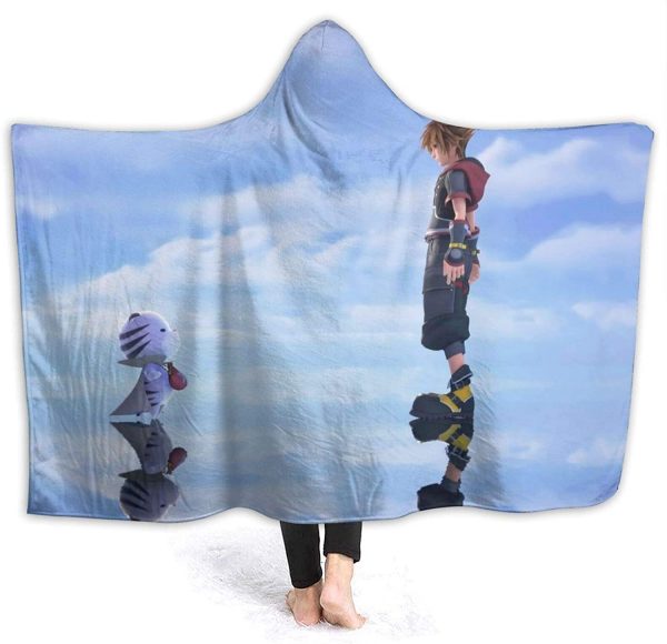 Kingdom-Hearts Hooded Blanket - Super Soft Flannel Blanket