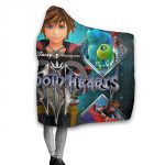 Kingdom-Hearts Hooded Blanket - Super Soft Flannel for Bed Sofa Lightweight Blanket