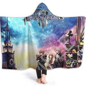 Kingdom-Hearts Hooded Blanket - Super Soft Flannel for Sofa Blanket