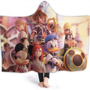 Kingdom-Hearts Hooded Blanket - Throw Flannel Blanket