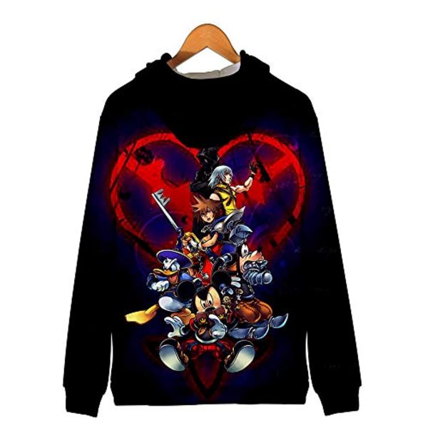 Kingdom Hearts Hooded Coat - 3D Print Zipper Gaming Hoodie