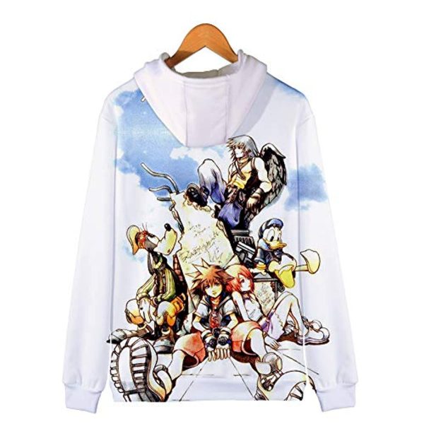 Kingdom Hearts Hooded Coat - 3D Print Zipper Gaming Hoodie