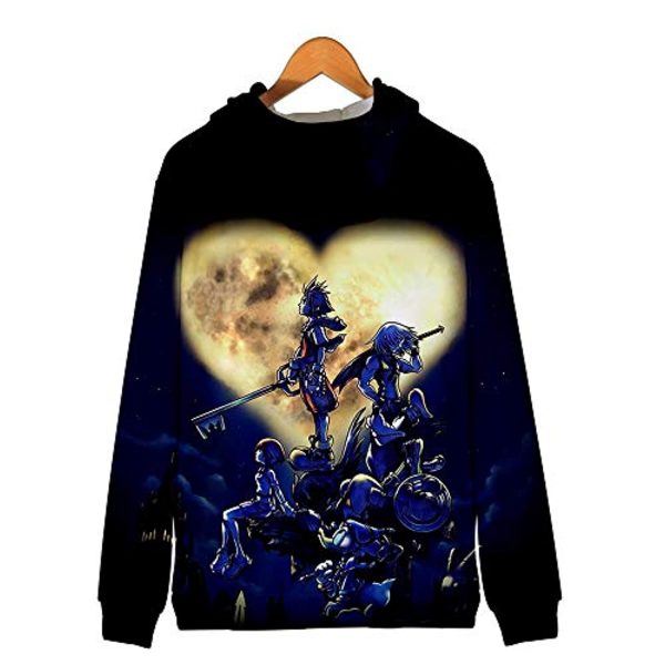 Kingdom Hearts Hooded Coat - 3D Print Zipper Gaming Hoodie