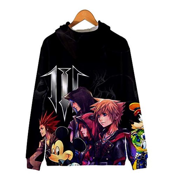 Kingdom Hearts Hooded Coat - 3D Print Zipper Gaming Hoodie