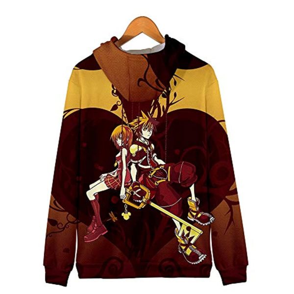 Kingdom Hearts Hooded Coat - 3D Print Zipper Gaming Hoodie