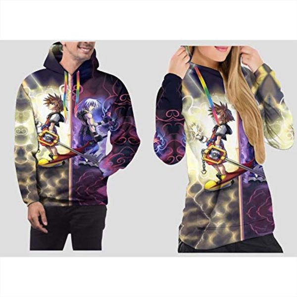 Kingdom Hearts Hoodies - Sora Riku 3D Print Pullover Gaming Hoodie