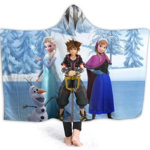 Kingdom-Hearts Soft Flannel Hooded Blanket