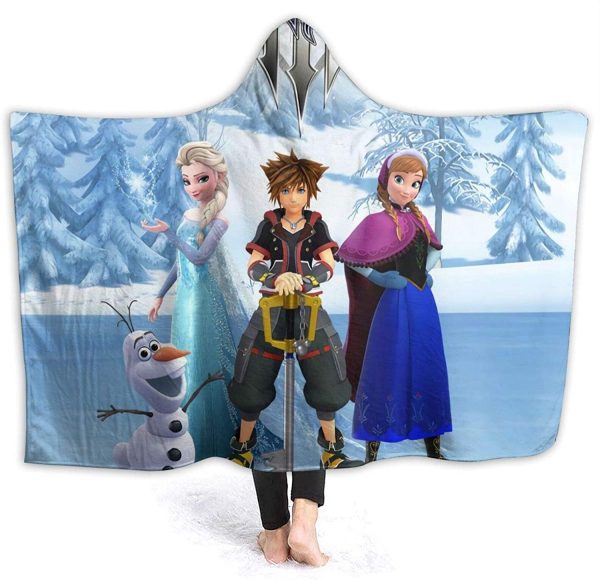 Kingdom-Hearts Soft Flannel Hooded Blanket