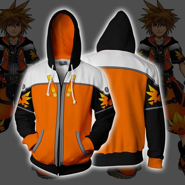 Kingdom Hearts Sora Hoodies - Zip Up Sora Expert Form Hoodie
