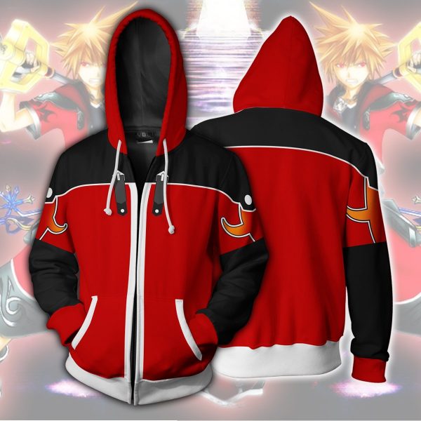 Kingdom Hearts Sora Hoodies - Zip Up Sora Valor Form Hoodie