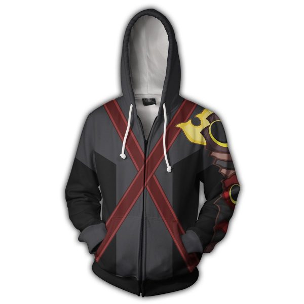 Kingdom Hearts Terra Hoodies - Zip Up Red X Hoodie