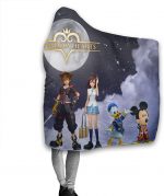 Kingdom Hearts Warm Hooded Blanket - Flannel Blanket