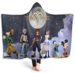 Kingdom Hearts Warm Hooded Blanket - Flannel Blanket