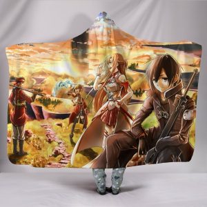 Kirito And Asuna Hooded Blanket - Sun Yellow Blanket