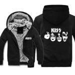 Kiss Jackets - Solid Color Kiss Series Hip Hop Music Super Cool Fleece Jacket