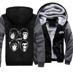Kiss Jackets - Solid Color Kiss Series War of The Planet of The Apes Super Cool Fleece Jacket