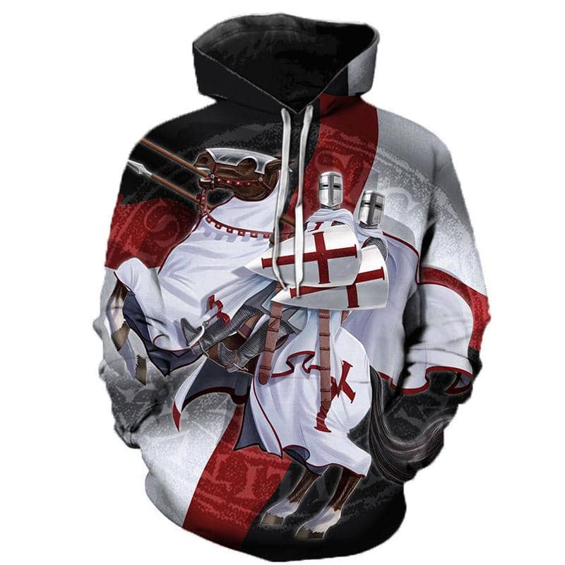 Knights Templar Hooded Sweatshirts - Fashion 3D Printed Hoodies