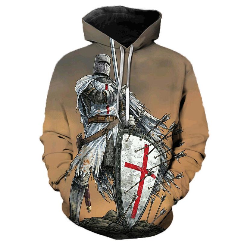 Knights Templar Hooded Sweatshirts - Fashion 3D Printed Hoodies