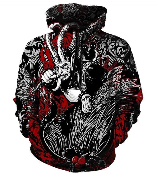 Krampus Hoodies - Pullover Black Hoodie