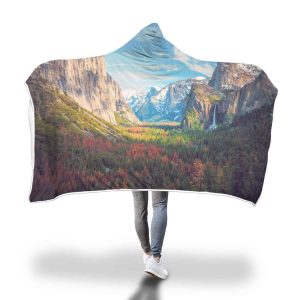 Landscapes Hooded Blanket - Yosemite Valley Half Dome Blanket