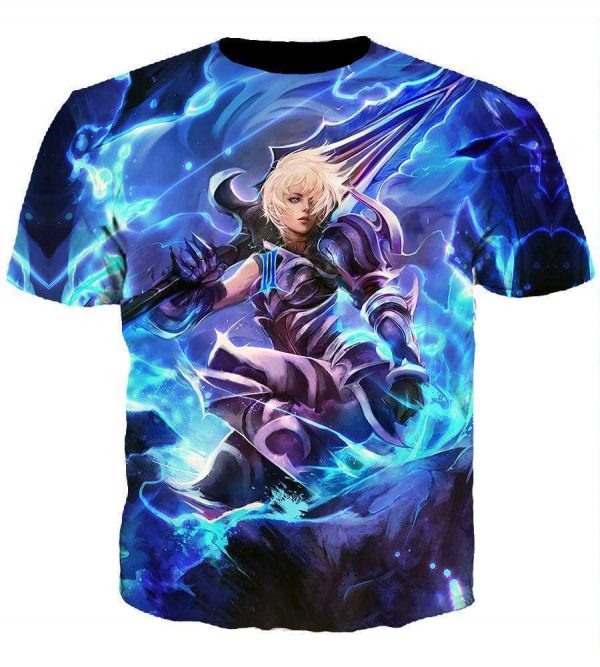 League Of Legend Riven Hoodies - Pullover Blue Hoodie
